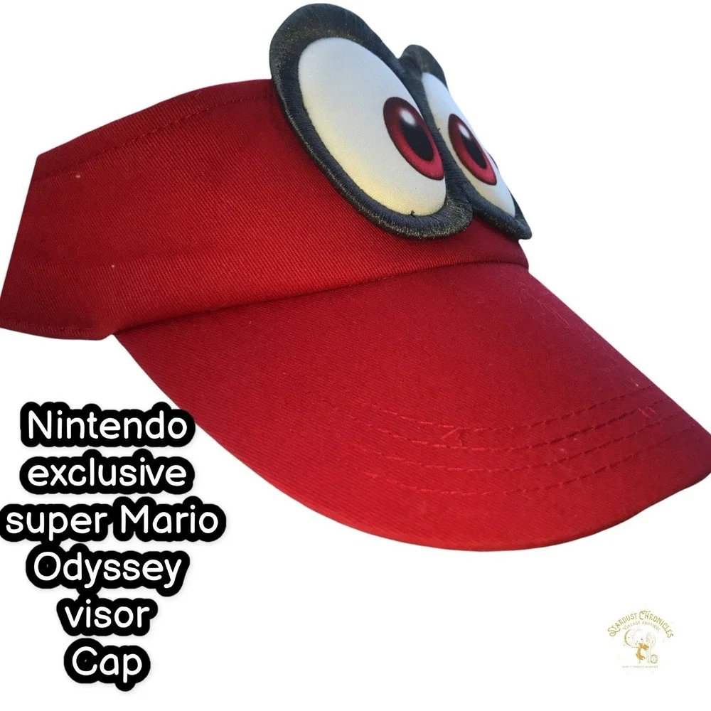 Nintendo Super Mario Odyssey‎ Cappy Visor Cap Red Eyes Official Exclusive Rare